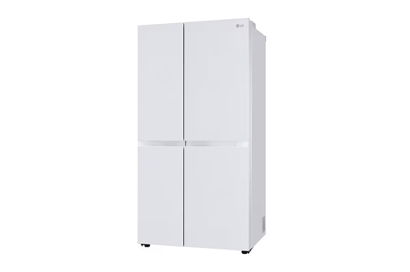 LG 650L Side by Side Refrigerator, Wi-Fi Convertible, DoorCooling+™, Premium Glass Door, Linen White Finish, 3 Star