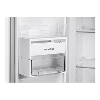 GL-B257DUW3 LG 650L Side-by-Side Refrigerator, Convertible, Multi-Air Flow, Smart Diagnosis™, Ultra Glam White, 3 Star