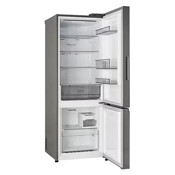 GLB3426BDPZ LG 340L Bottom Freezer Refrigerator, Door Cooling+™, Wi-Fi Convertible, E-Micom, Shiny Steel, 2 Star