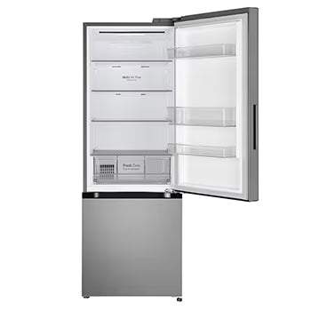 GLB3426BDPZ LG 340L Bottom Freezer Refrigerator, Door Cooling+™, Wi-Fi Convertible, E-Micom, Shiny Steel, 2 Star