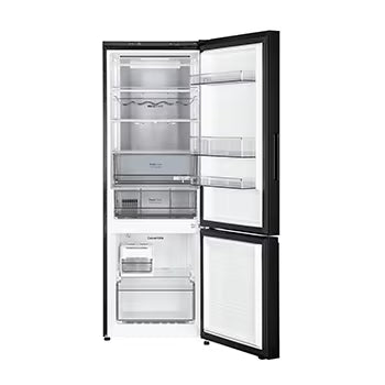 GLB3426BEBM LG 340L Bottom Freezer Refrigerator, Door Cooling+, Wi-Fi Convertible, Metal Fresh, Black Mirror, 2 Star