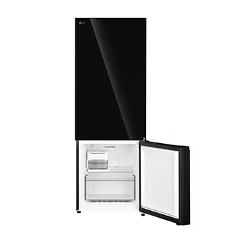 GLB3426BEBM LG 340L Bottom Freezer Refrigerator, Door Cooling+, Wi-Fi Convertible, Metal Fresh, Black Mirror, 2 Star