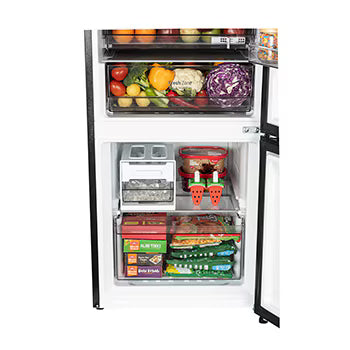 GLB3426BEBM LG 340L Bottom Freezer Refrigerator, Door Cooling+, Wi-Fi Convertible, Metal Fresh, Black Mirror, 2 Star