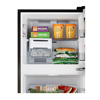GLT2216WYOB LG 225L Double Door Refrigerator with Smart Mode, Auto Smart Connect, Smart Inverter Compressor, Multi Air Flow, Onyx Black, 1 Star