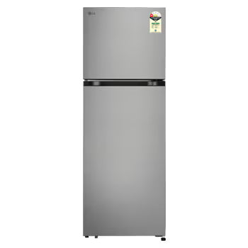 GLT2516WWPZ LG 251 L Double Door Refrigerator with Smart Inverter Compressor, Multi-Air Flow, Frost Free, Shiny Steel, 1 Sta