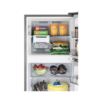 GLT2516WWPZ LG 251 L Double Door Refrigerator with Smart Inverter Compressor, Multi-Air Flow, Frost Free, Shiny Steel, 1 Sta