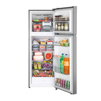 GLT2526XWPZ LG 251L Double Door Refrigerator, Convertible, Auto Smart Connect, Smart Inverter Compressor, Multi Air Flow, Shiny Steel, 2 Star