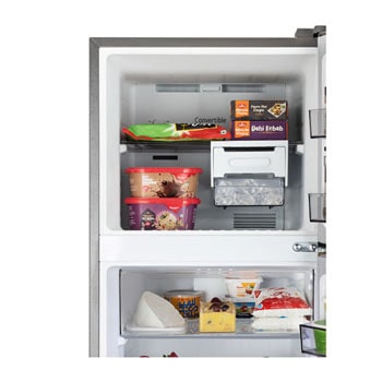 GLT2526XWPZ LG 251L Double Door Refrigerator, Convertible, Auto Smart Connect, Smart Inverter Compressor, Multi Air Flow, Shiny Steel, 2 Star