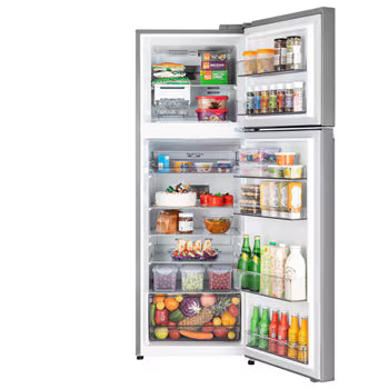 GLT3426SNPZ LG 343L Double Door Refrigerator, Convertible, Smart Diagnosis™, Shiny Steel, 2 Star