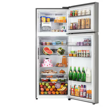 GLT4626TMPZ LG 466L 2-Star Double Door Refrigerator with Smart Inverter Compressor, Door Cooling™ in Shiny Steel Finish