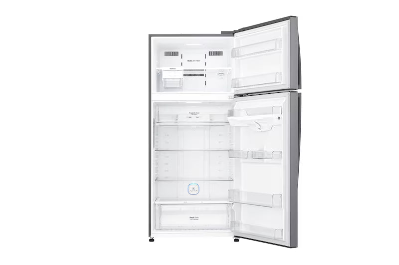 LG 506L Double Door Refrigerator, Smart Inverter Compressor, Wi-Fi, Hygiene Fresh+™, Shiny Steel Finish, 1 Star