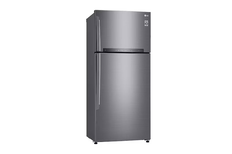 LG 506L Double Door Refrigerator, Smart Inverter Compressor, Wi-Fi, Hygiene Fresh+™, Shiny Steel Finish, 1 Star