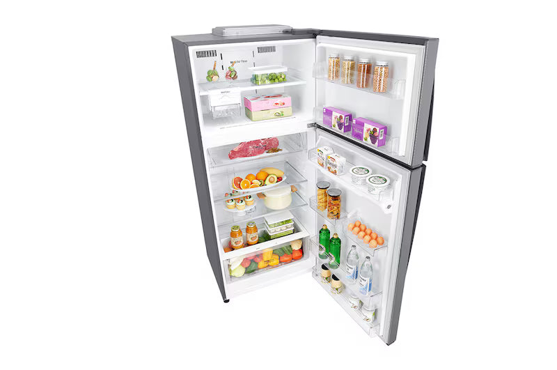 LG 506L Double Door Refrigerator, Smart Inverter Compressor, Wi-Fi, Hygiene Fresh+™, Shiny Steel Finish, 1 Star