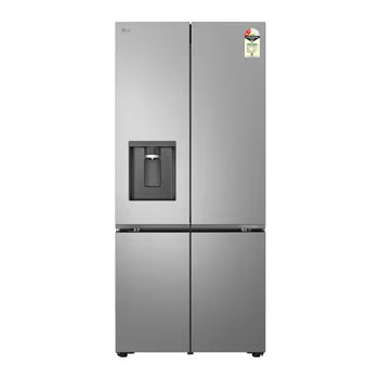 GV-F25FFLJB LG 604L French Door Refrigerator, Water Dispenser, Fresh Converter+, DoorCooling+™, Prime Silver Finish, 2 Star