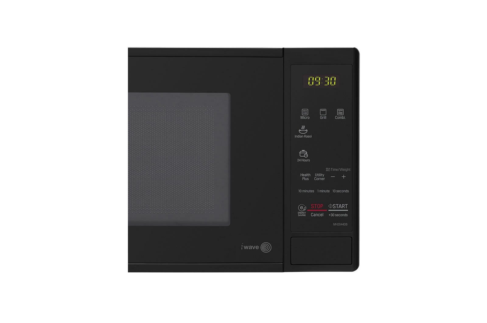 LG 20 L Microwave Oven Grill with Glass Door, i-wave technology, Quartz Heater, Anti-Bacterial Cavity, Black