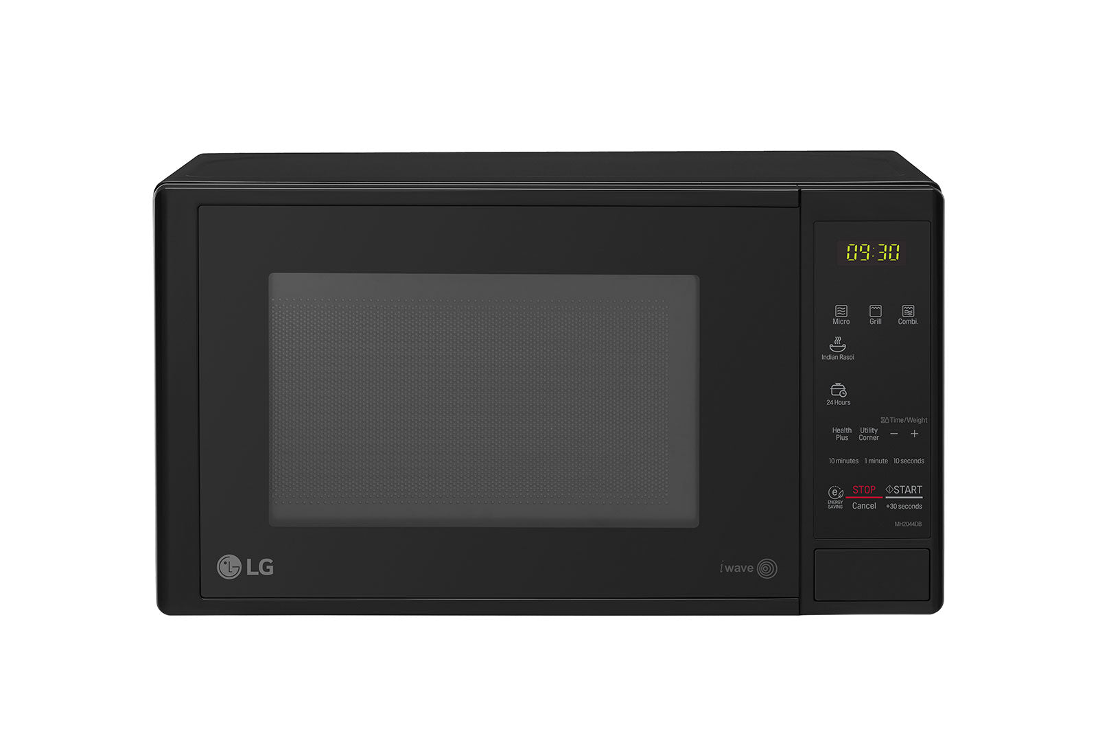 LG 20 L Microwave Oven Grill with Glass Door, i-wave technology, Quartz Heater, Anti-Bacterial Cavity, Black