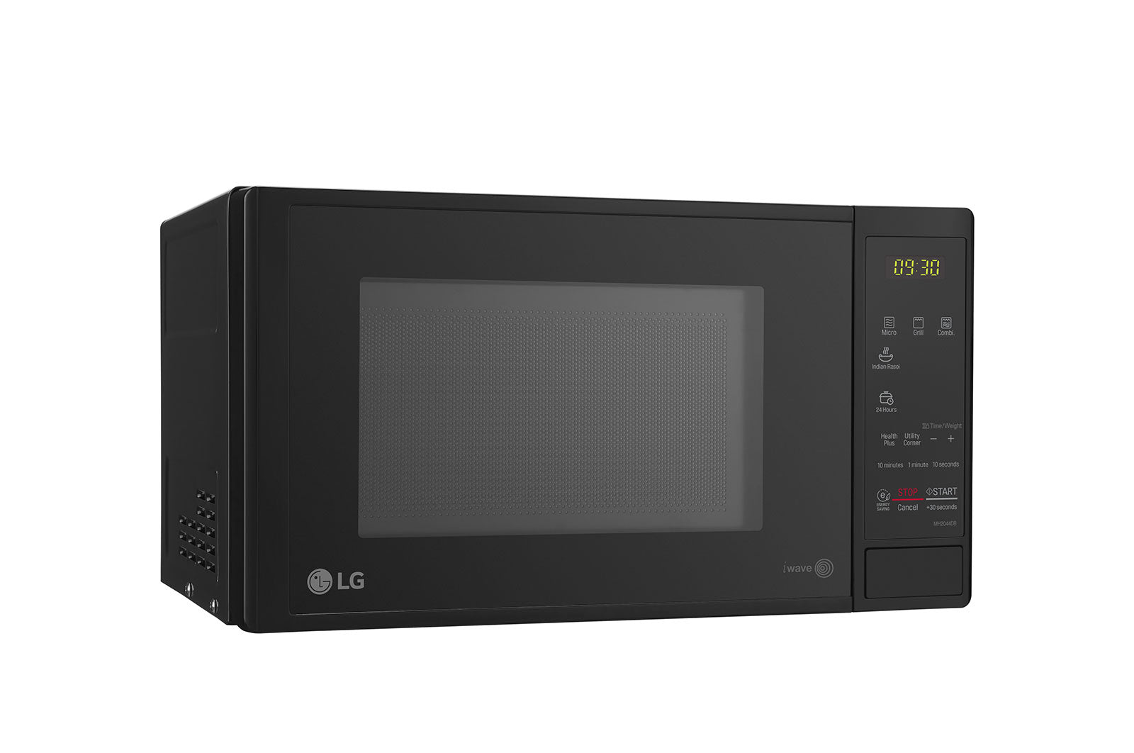 LG 20 L Microwave Oven Grill with Glass Door, i-wave technology, Quartz Heater, Anti-Bacterial Cavity, Black