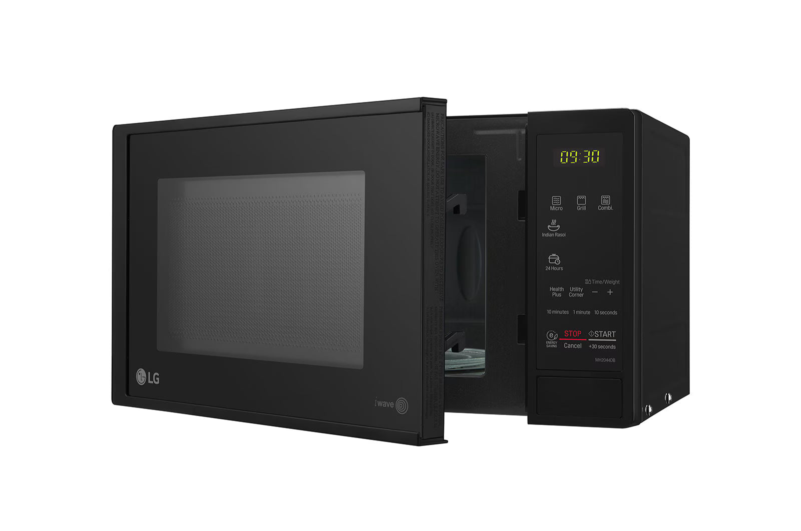 LG 20 L Microwave Oven Grill with Glass Door, i-wave technology, Quartz Heater, Anti-Bacterial Cavity, Black