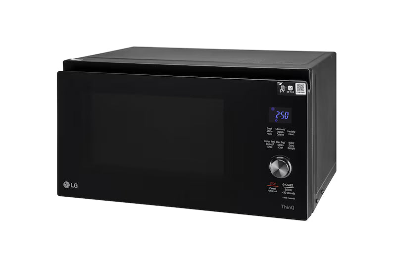 MJEN326SFW LG 32 L Scan-To-Cook Charcoal Microwave Oven with Healthy Heart™, Charcoal Lighting Heater, Motorised Rotisserie, Steam chef, Black