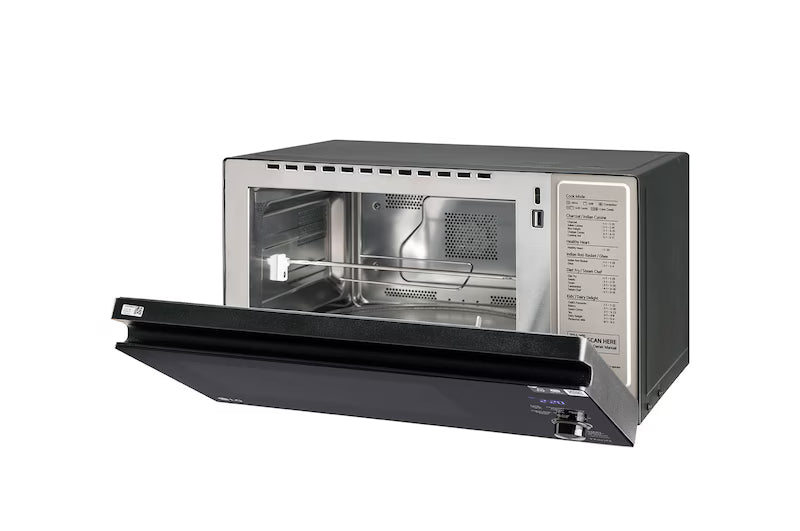 MJEN326SFW LG 32 L Scan-To-Cook Charcoal Microwave Oven with Healthy Heart™, Charcoal Lighting Heater, Motorised Rotisserie, Steam chef, Black