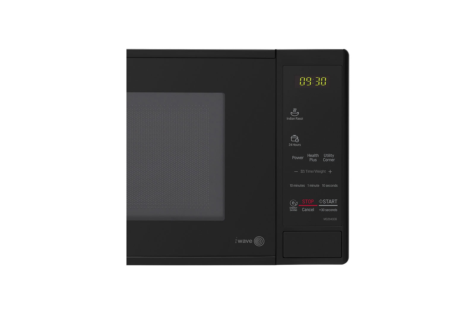 LG 20 L MS2043DB Solo Microwave Oven with Glass Door, i-wave technology, Anti-Bacteria Cavity, Black Color