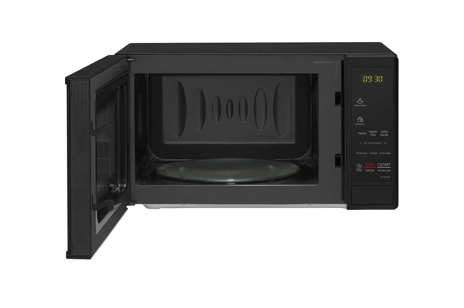 LG 20 L MS2043DB Solo Microwave Oven with Glass Door, i-wave technology, Anti-Bacteria Cavity, Black Color