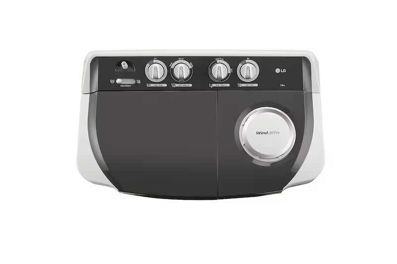 LG 7.5 Kg Semi Automatic Washing Machine, Roller Jet Pulsator, 3 Wash Programs, Dark Grey, 5 Star