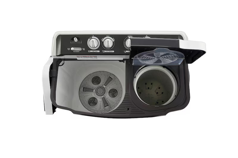 LG 7.5 Kg Semi Automatic Washing Machine, Roller Jet Pulsator, 3 Wash Programs, Dark Grey, 5 Star