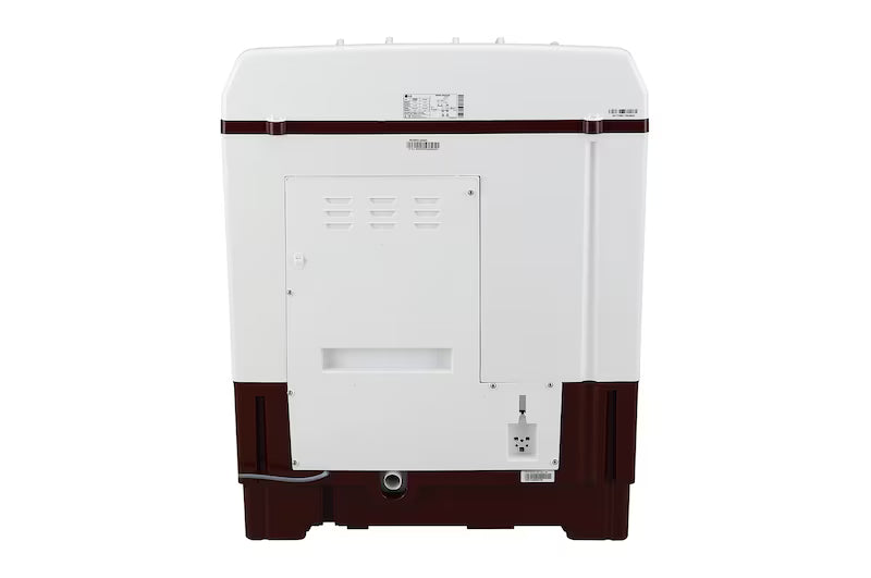 LG 8Kg Semi Automatic Washing Machine, Roller Jet Pulsator + Soak, Burgundy, 5 Star