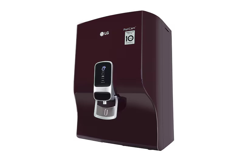 LG 8L UF+UV+HMR Water Purifier with Steel Tank, Crimson Red