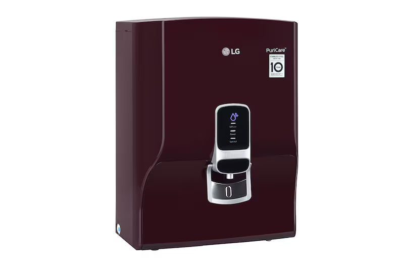 LG 8L UF+UV+HMR Water Purifier with Steel Tank, Crimson Red
