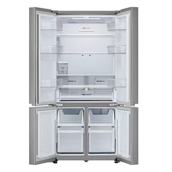 GV-F25FFLJB LG 604L French Door Refrigerator, Water Dispenser, Fresh Converter+, DoorCooling+™, Prime Silver Finish, 2 Star