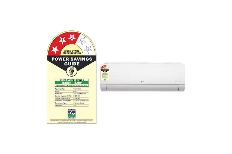 LG 3 Star (2.0) Split AC, AI Convertible 6-in-1 Cooling, Gold Fin+, Viraat Mode, Diet Mode+, 6.3 kW, 2025 Model