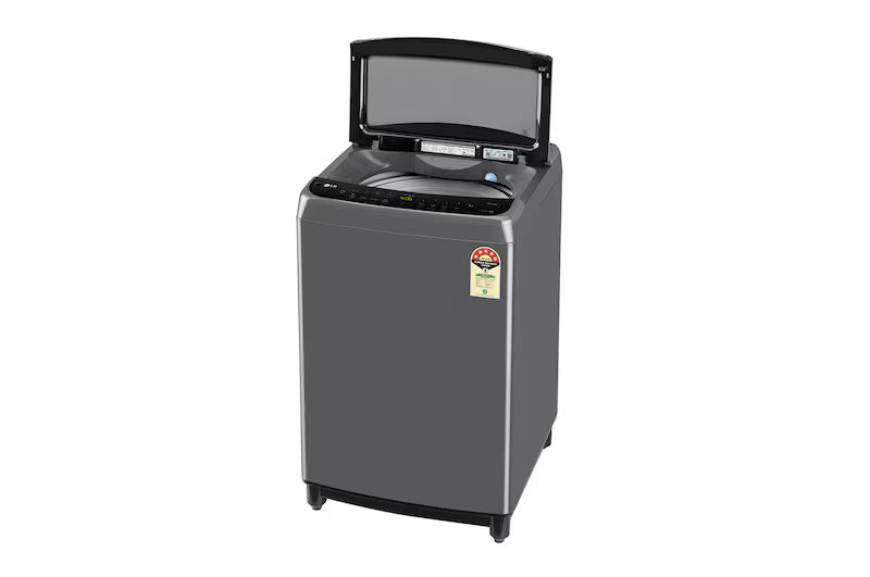 LG 12Kg Top Load Washing Machine, AI Direct Drive™, In-built Heater, Middle Black, 5 Star