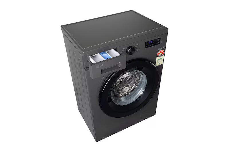 LG 7Kg Front Load Washing Machine, Inverter Direct Drive™, Middle Black, 5 Star
