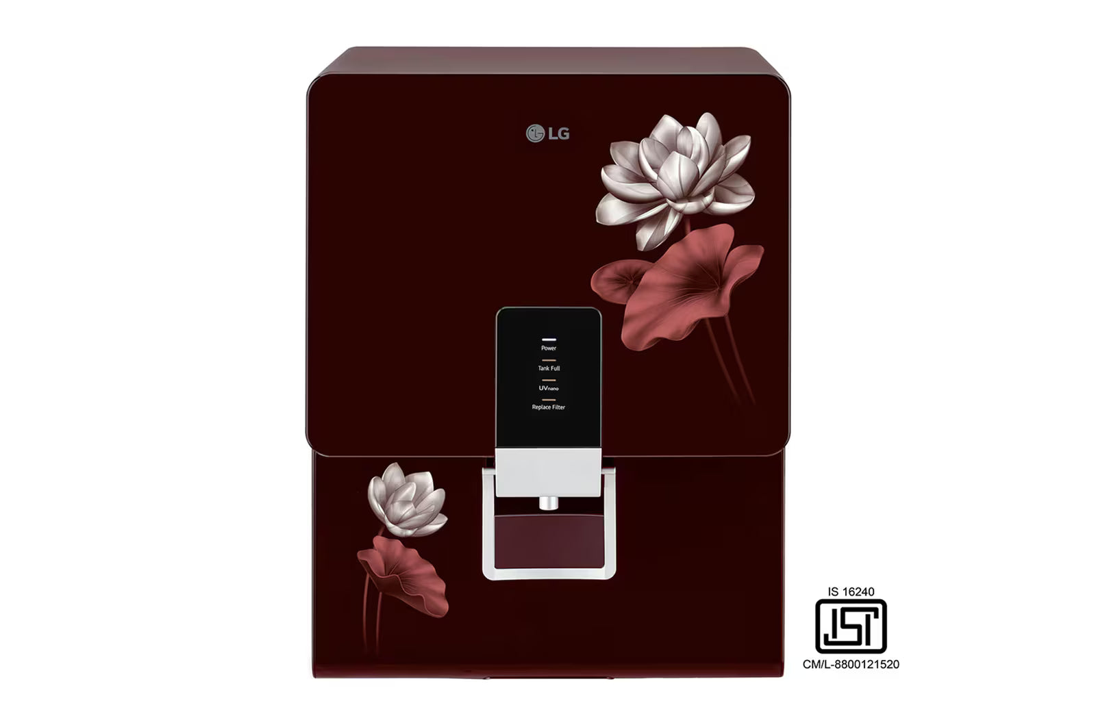 LG 8L RO+UV+Mineral Booster Water Purifier WW156RTTC with Steel Tank, Crimson Red