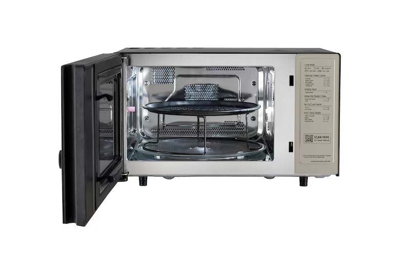 LG 28 L Convertible Microwave Oven with Air Fry, Charcoal Lighting Heater™, 331 Auto Cook Menu Powered by Thinq, Black