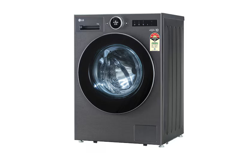 LG 12Kg Front Load Washing Machine, AI Direct Drive 2.0, Digital Dial & ez-Dispense, Essence Black, 5 Star