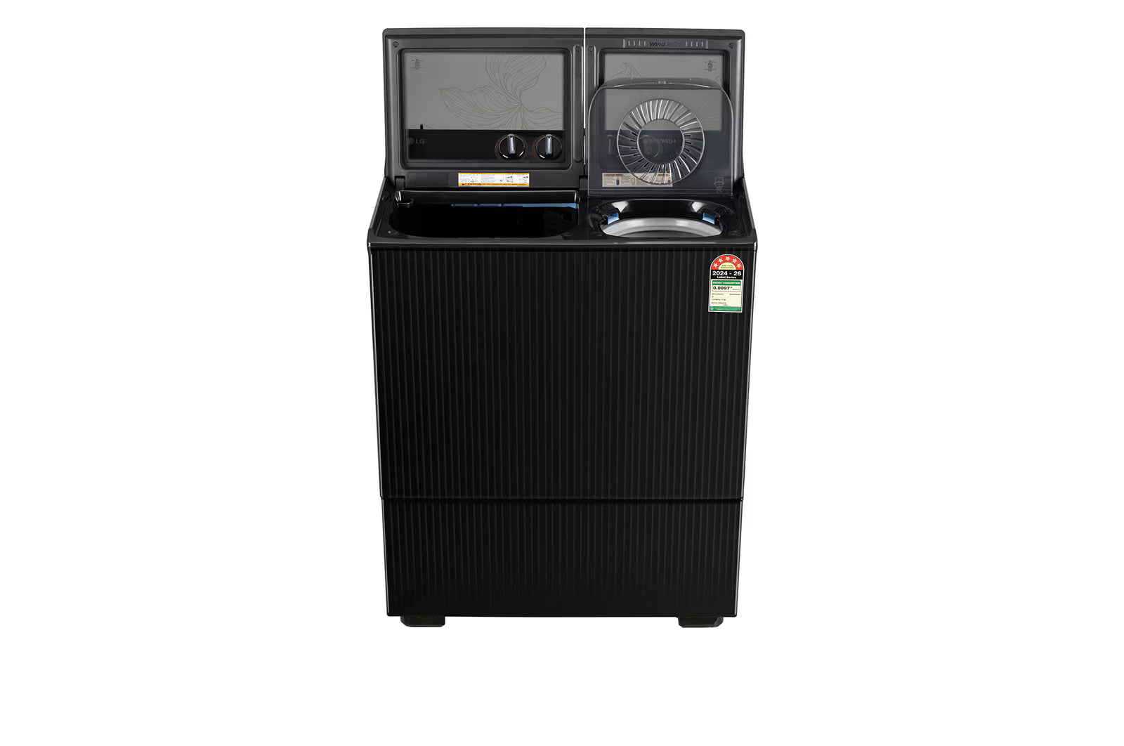 LG 9 KG Washing Machine PX900H9SO4Z with Dual Spin Shower, 3+1 Wash Program, Rat Away Technology, Onyx Black, 5 Star