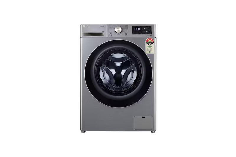LG 10Kg Front Load Washing Machine, AI Direct Drive™, Platinum Silver, 5 Star
