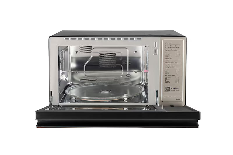 LG 32 L Scan-To-Cook Charcoal Microwave Oven, Wi-Fi, Diet Fry™, 360° Motorised Rotisserie, Healthy Heart™, Black