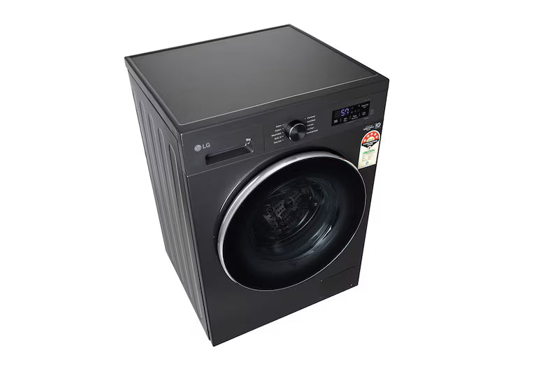 LG 9Kg Front Load Washing Machine, Inverter Direct Drive™, Platinum Black, 5 Star