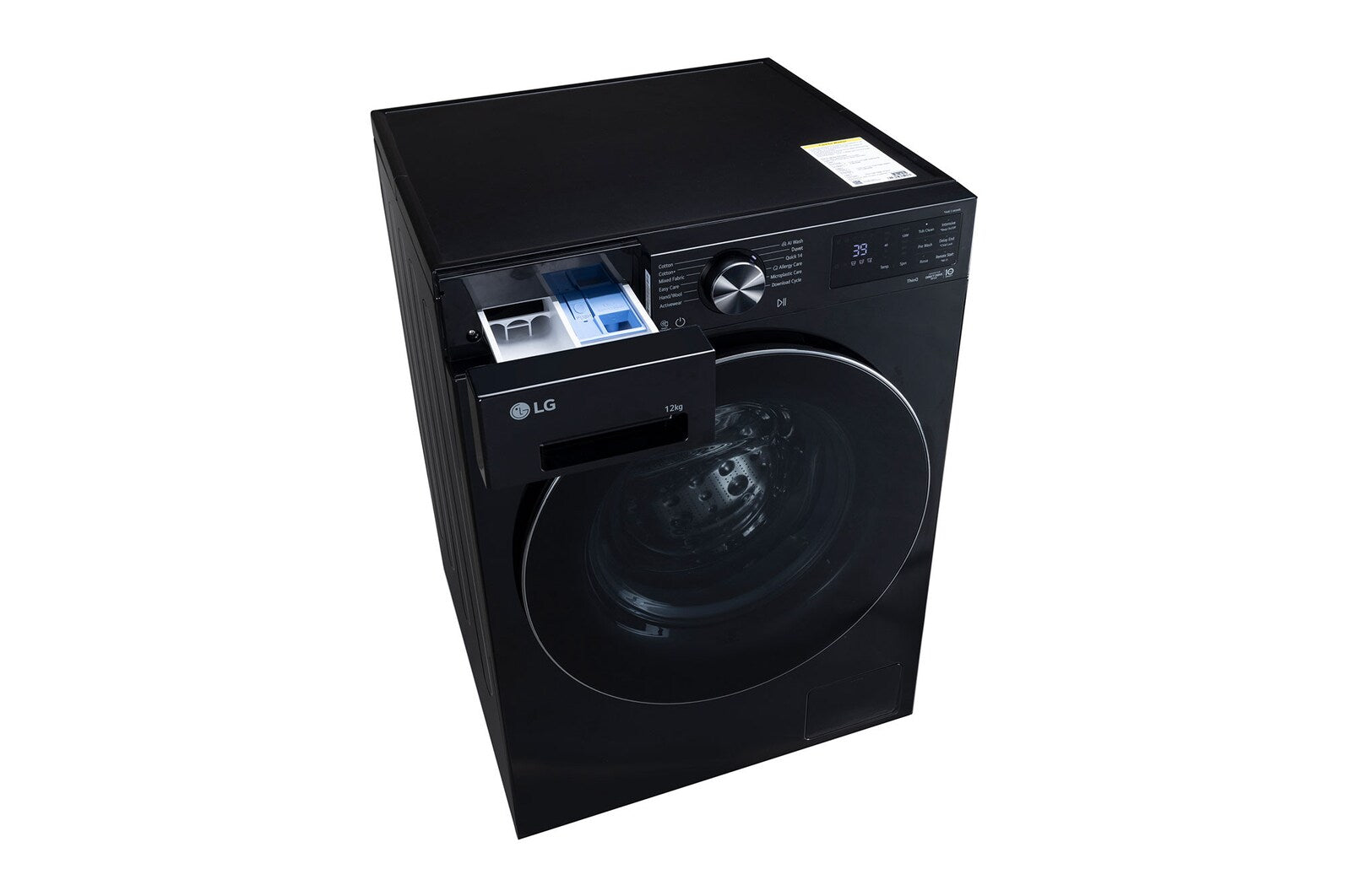 12 KG Front Load Washing Machine, AI Direct Drive™, 6 Motion DD, Steam, Onyx Black, 5 Star