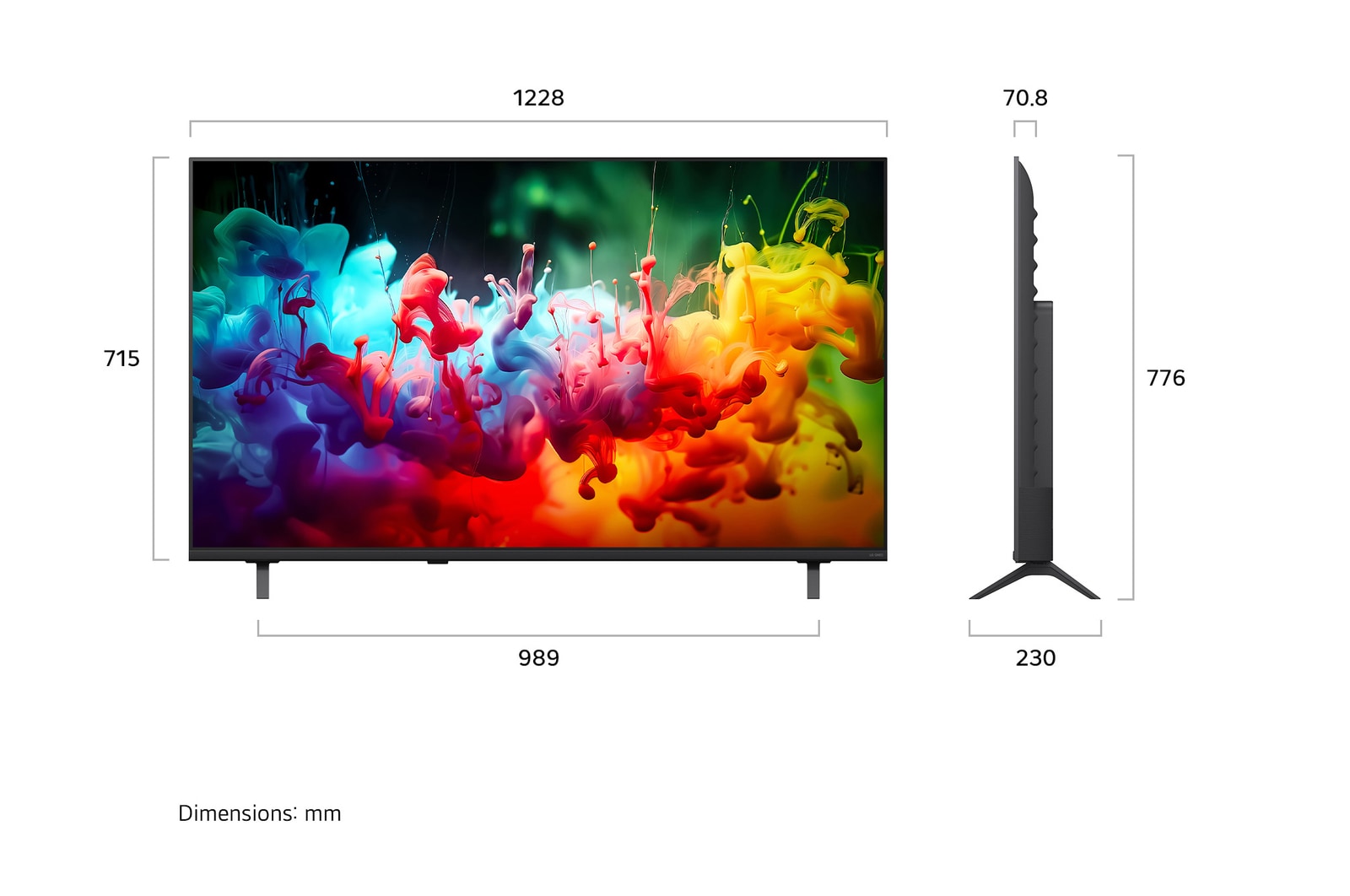 LG 139cm (55) QNED AI QNED70 Mini LED 4K Smart TV 2026 55QNED70BLA