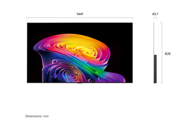 164 cm (65) LG OLED evo AI C6 4K Smart TV OLED65C6PLA with α11 AI Processor Gen3, with Dolby Vision & Atmos 2026