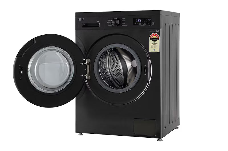 LG 9Kg Front Load Washing Machine, Inverter Direct Drive™, Platinum Black, 5 Star