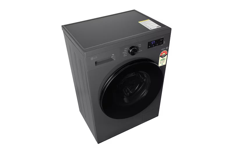 LG 7Kg Front Load Washing Machine, Inverter Direct Drive™, Middle Black, 5 Star