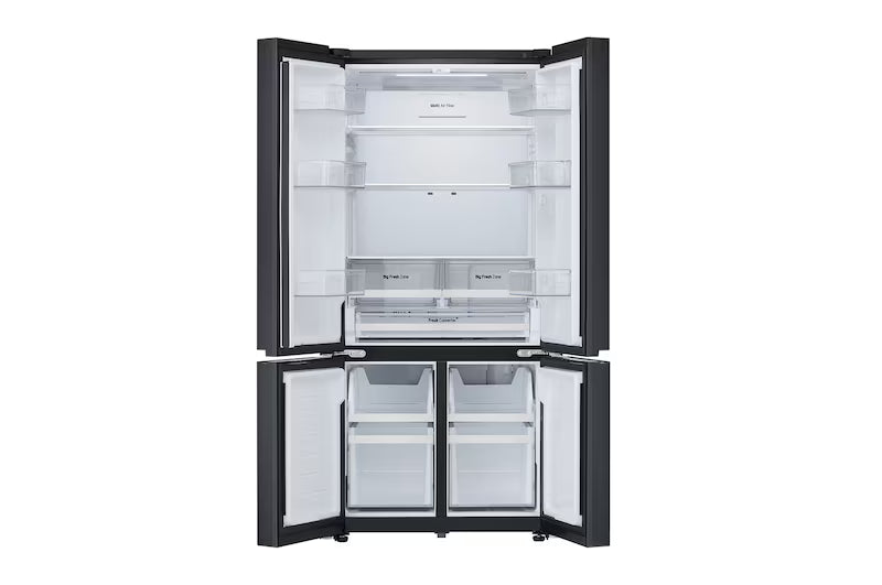 LG 610L French Door Refrigerator, Fresh Converter+, Wi-Fi Convertible, DoorCooling+ Black Glass Finish, 3 Star
