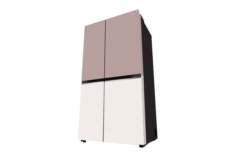 LG 650L Side-By-Side Refrigerator, Objet Collection, Wi-Fi Convertible, DoorCooling+™, Clay Pink Tango, 3 Star
