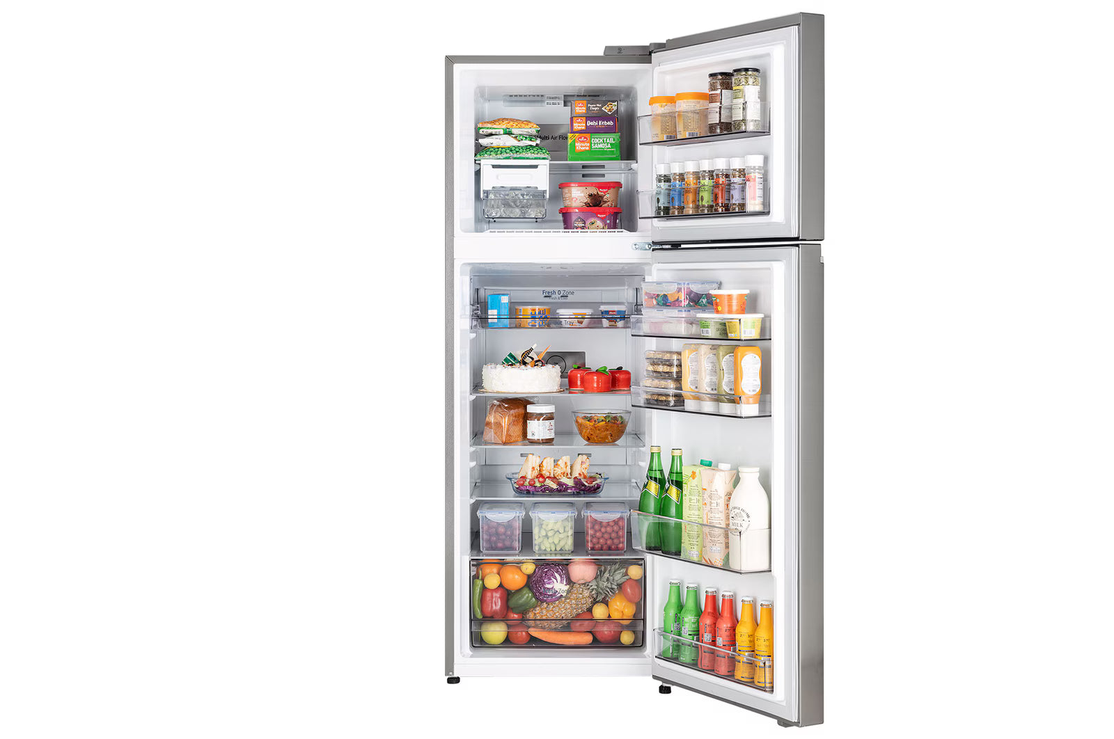 LG 343L Double Door Refrigerator, GLT3416NFDS Smart Diagnosis™, Dazzle Steel, 1 Star